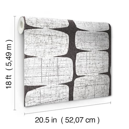 RoomMates Black Mid-Century Beads Peel & Stick Wallpaper